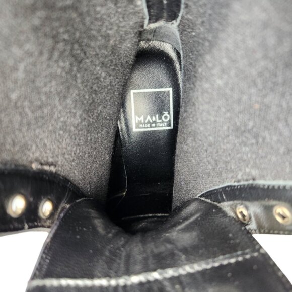 Malo women's black patent Leather Platform boots Size 39 EU - Picture 7 of 9